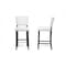 Baxton Studio Aries White Modern Bar Stool With Nail Head Trim, PK2 85-4301 - alternate 4